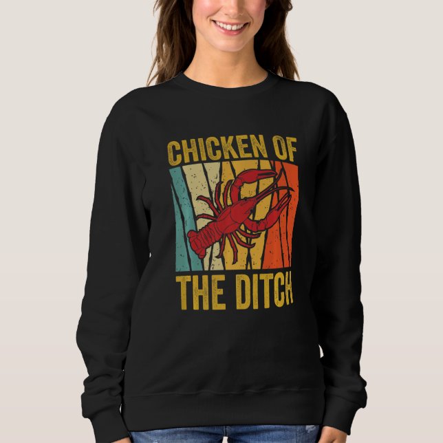 Sudadera Pollo De Langostinos De Cajún, De La Perra, Retro (Anverso)