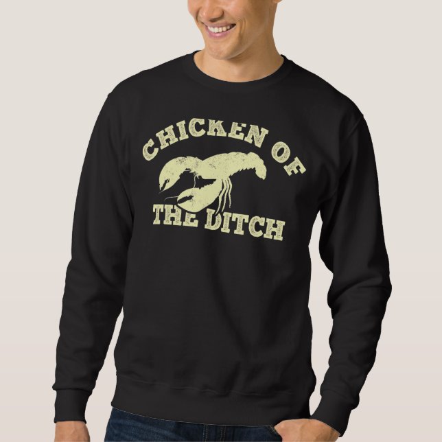 Sudadera Pollo De Langostinos De La Comida Cajún Retro (Anverso)