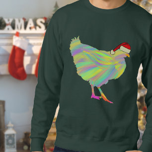 Sudadera Pollo de Navidad Divertido Psicotrópico Humor Gall
