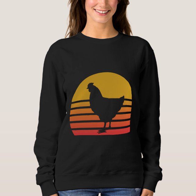 Sudadera Pollo de pollo de pollo de pollo de silhouette de  (Anverso)