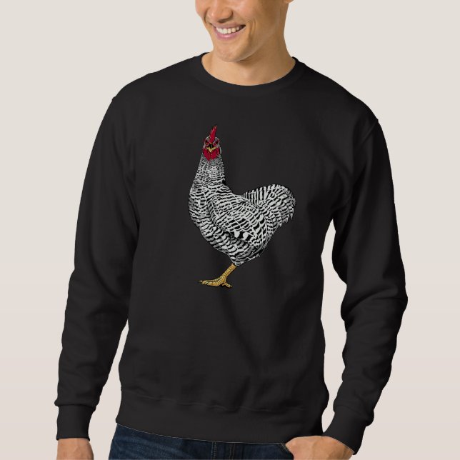 Sudadera Pollo de rock barrido (Anverso)