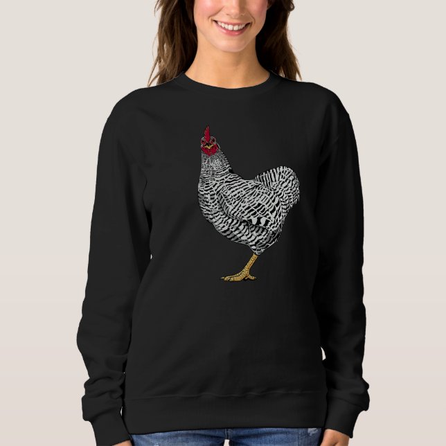 Sudadera Pollo de rock barrido (Anverso)
