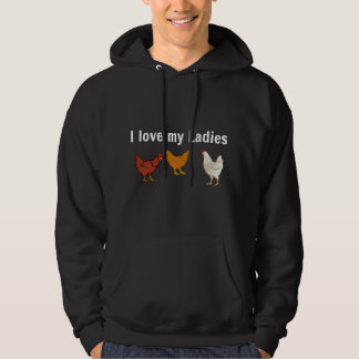 Sudadera Pollo Divertido T, Granjeros de Pollos, Amo a Mi D