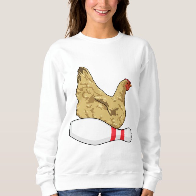 Sudadera Pollo en el Bowling con vástago (Anverso)