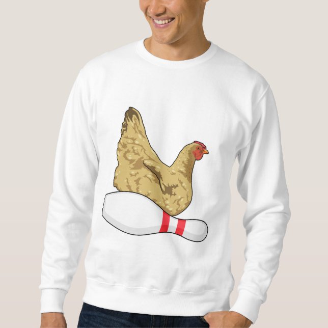 Sudadera Pollo en el Bowling con vástago (Anverso)