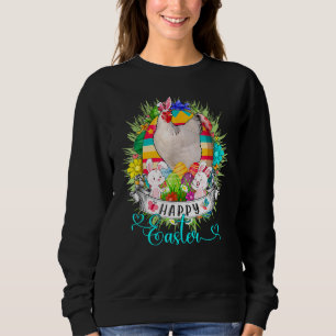 Sudadera Pollo En La Cesta De Huevos De Pascua Granjero Fel