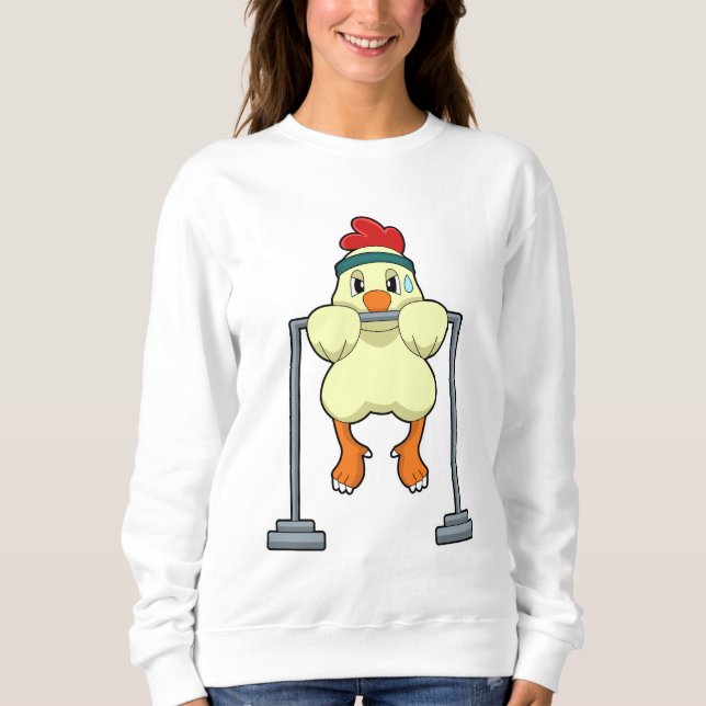 Sudadera Pollo en los ajustes de fitness (Anverso)