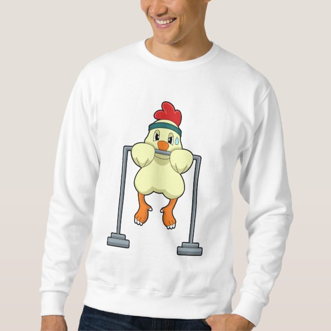 Sudadera Pollo en los ajustes de fitness (Anverso)