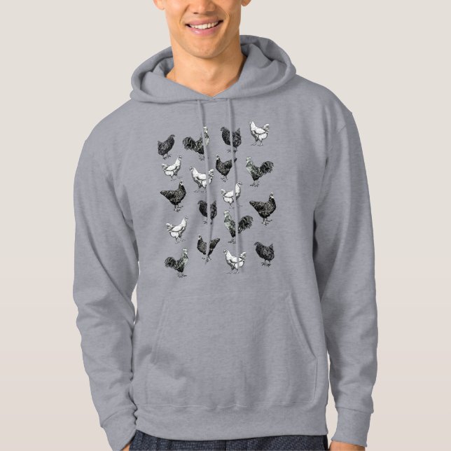 Sudadera pollo, gallo y gallina (Anverso)