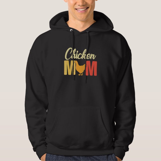 Sudadera Pollo Mamá Granjero Cluckin 'Mamá Siempre Pollo Le (Anverso)