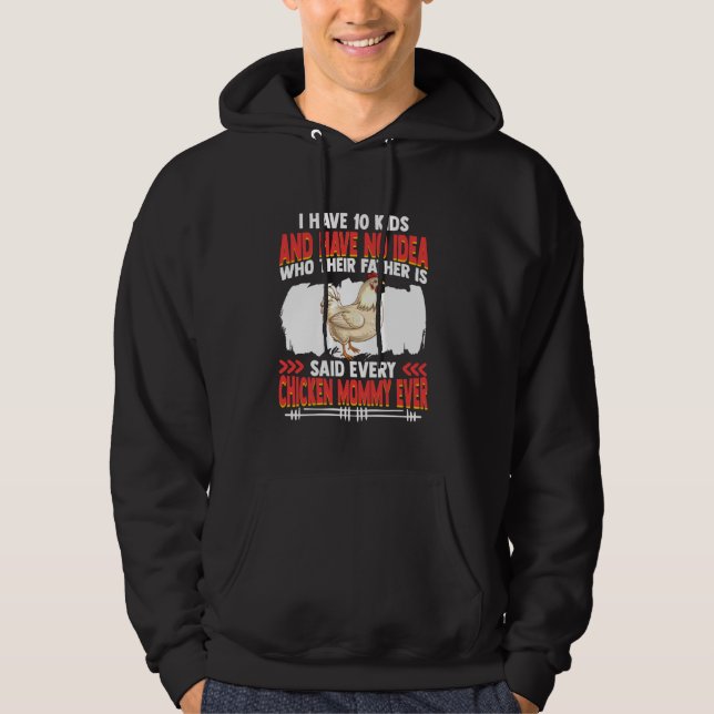 Sudadera Pollo mami agricultora de animales de granja (Anverso)