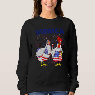 Sudadera Pollo Merica Bandera Americana Cerveza De Pollo 4