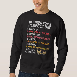 Sudadera Pollo Perfecto Día de Agricultor Rooster Hen Pollo