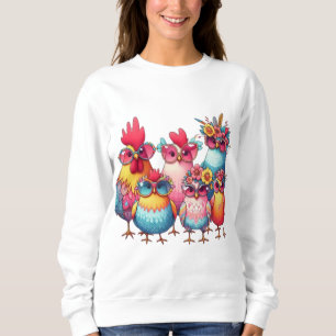 Sudadera Pollos raros con gafas camiseta femenina