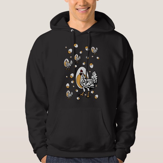 Sudadera Pollos retro (Anverso)