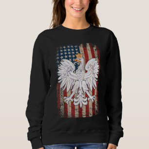 Sudadera Polonia: Águila polaca Bandera estadounidense Orgu