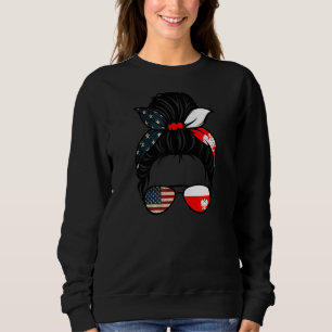 Sudadera Polonia Bandera De Ee.Uu. 4 De Julio Mensaje Polac