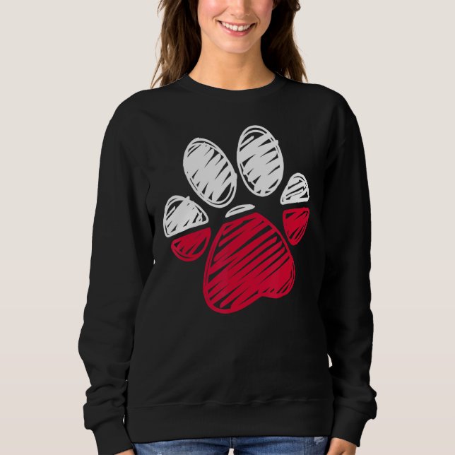 Sudadera Polonia Bandera Gato y Perro Paw Amor y Apoyo Pola (Anverso)