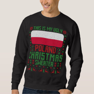 Sudadera Polonia: Navidades feos endulzan bandera polaca pa