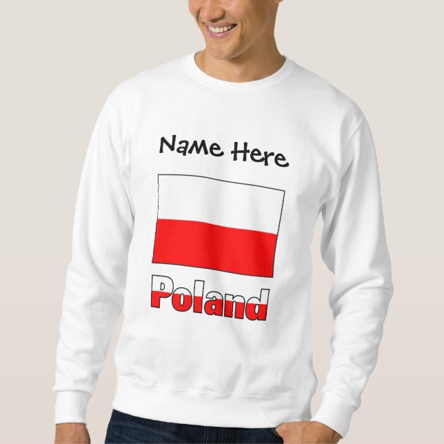 Sudadera Polonia y la bandera polaca personalizadas (Anverso)