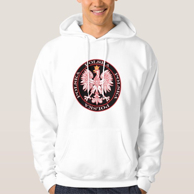 Sudadera Polska rojo redondo Eagle (Anverso)