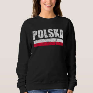 Sudadera Polska Vintage Bandera Polaca Polonia
