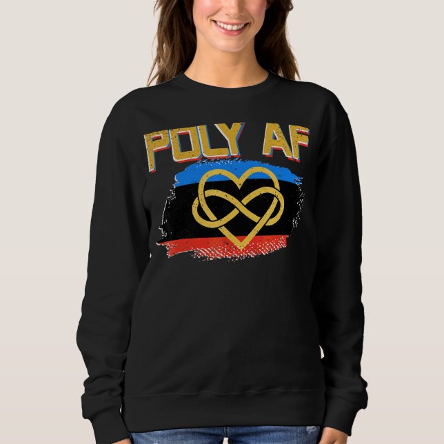 Sudadera Poly Af Bandera Poliamorosa Orgullo Polímaro (Anverso)
