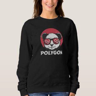 Sudadera Polygon Matic Cute Crypto Panda Sun Glasses Retro
