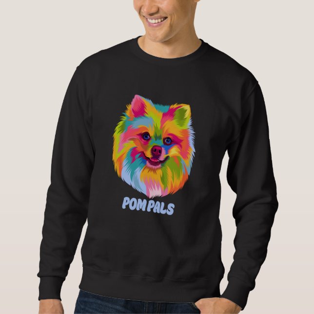 Sudadera Pom Pals Pomeranian Humor Pom Pom Dog Mom Dog Dad (Anverso)