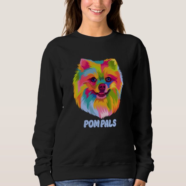 Sudadera Pom Pals Pomeranian Humor Pom Pom Dog Mom Dog Dad (Anverso)