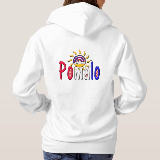 Sudadera Pomalo - Relajación croata con sol y arcoiris (Reverso)