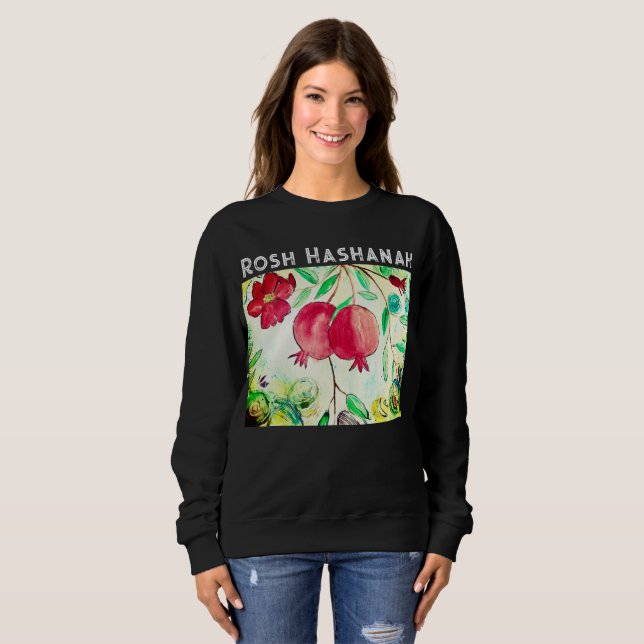 Sudadera Pomegranate Rosh Hashanah Fruit Shana Tova (Anverso completo)