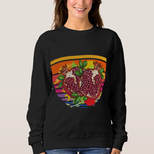Sudadera Pomegranato Fruto Vintage Retro Lover (Anverso)