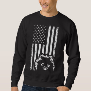 Sudadera Pomerania Bandera Patriótica Americana Teacup