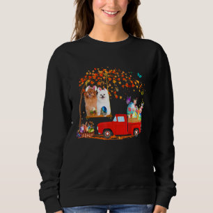 Sudadera Pomerania Con Camión Rojo De Oreja Con Huevos