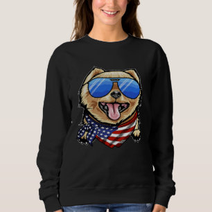 Sudadera Pomerania Día de la Independencia de EE. UU. Mamá
