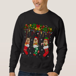 Sudadera Pomerania En Ganado De Noche Reno Santa ELF Perro