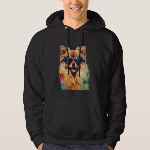 Sudadera Pomerania Gafas de sol Perro Gracioso Arte Animal 