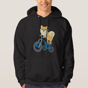 Sudadera Pomerania monta un amante del perro gracioso del t