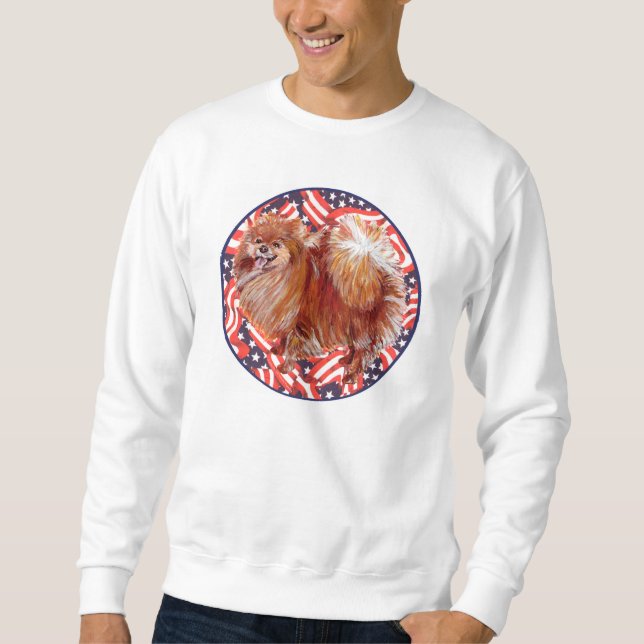 Sudadera Pomerania Rojo Blanco & Azul (Anverso)