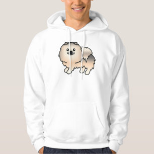 Sudadera Pomerania Sable Crema Perro De Dibujos Animados Li