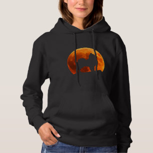 Sudadera Pomeranian Dog Silhouette In Moon