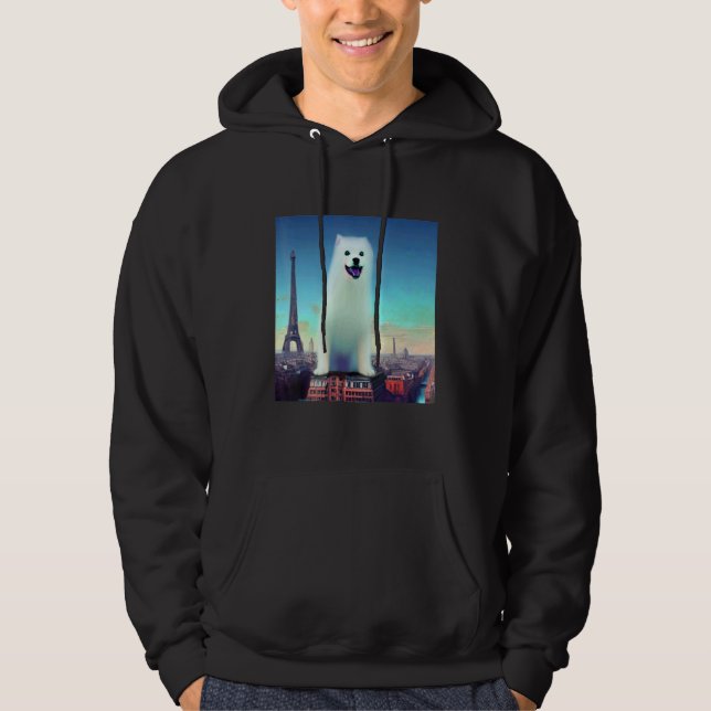 Sudadera Pomeranian  Eiffel Tower France Paris Men Women Do (Anverso)