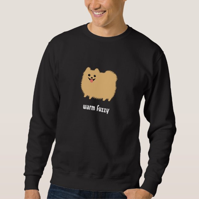 Sudadera Pomeranian perro lindo "borroso" caliente con el (Anverso)
