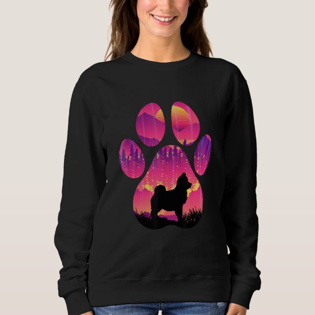 Sudadera Pomsky Paw Mom Dad Dog  Women Men (Anverso)