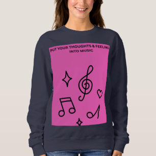 SUDADERA PON TU PENSAMIENTO Y SENTIMIENTOS EN MÚSICA