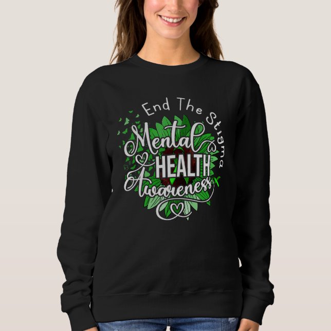 Sudadera Poner fin al estigma de la salud mental importa la (Anverso)