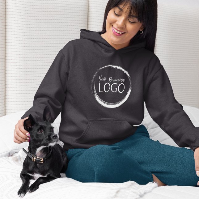 Sudadera Poner mi logotipo en un (Black Hoodie with Business Logo)