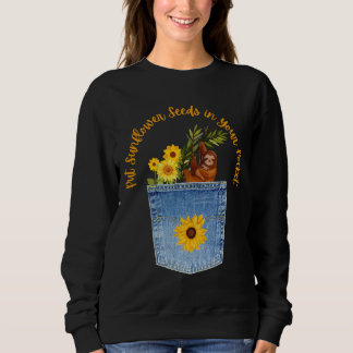 Sudadera Ponga Las Semillas De Girasol En Su Esmalte De Bol