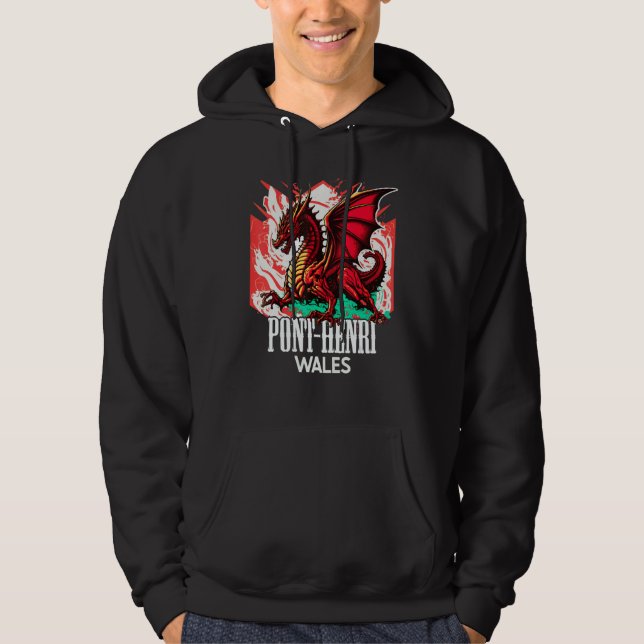 Sudadera Pont henri Wales Welsh Flag Y Ddraig Goch Dragon (Anverso)